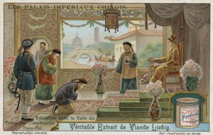 Ontvangst in de troonzaal voor de keizerin-weduwe Cixi, China door European School